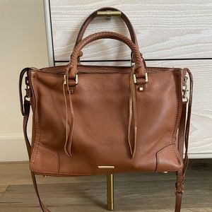 Rebecca Minkoff Camel Leather Handbag with Strap!